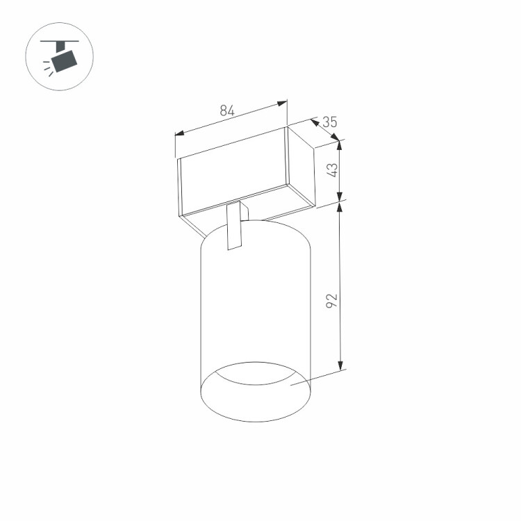 Светильник MAG-SPOT-45-R85-3W Warm3000 (WH, 20 deg, 24V) (arlight, IP20 Металл, 3 года)