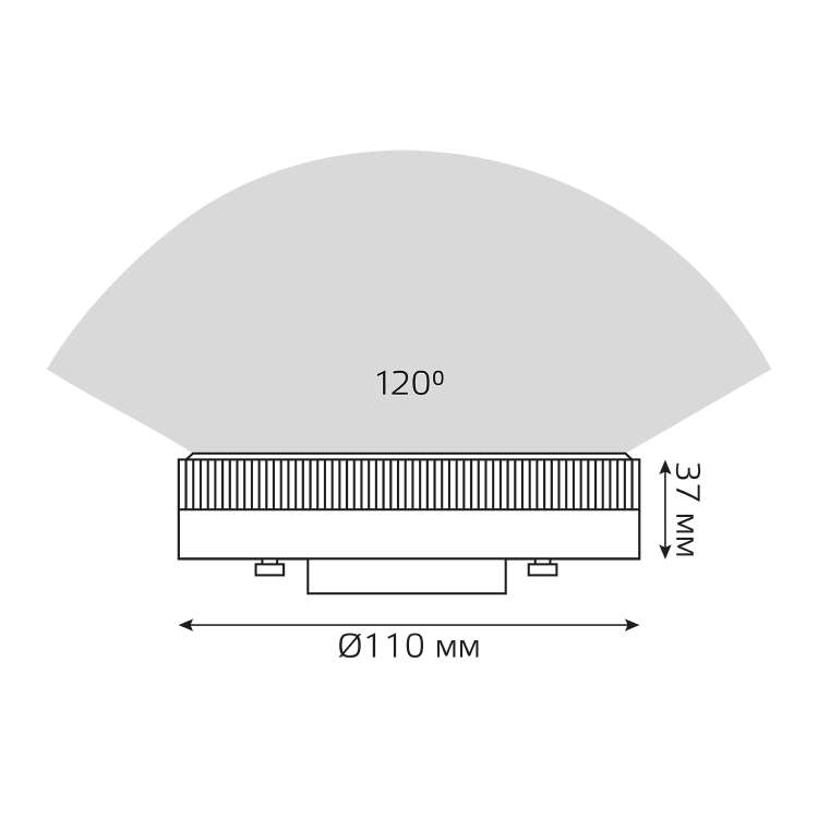 Лампа светодиод. (LED) Таблетка GX70 21Вт 6500К 2000лм 230В матов. Gauss Elementary