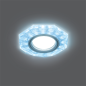 Светильник Gauss Backlight BL066 Восемь гран. Белый/Серебро/Хром. Gu5.3. LED 4100K 1/40