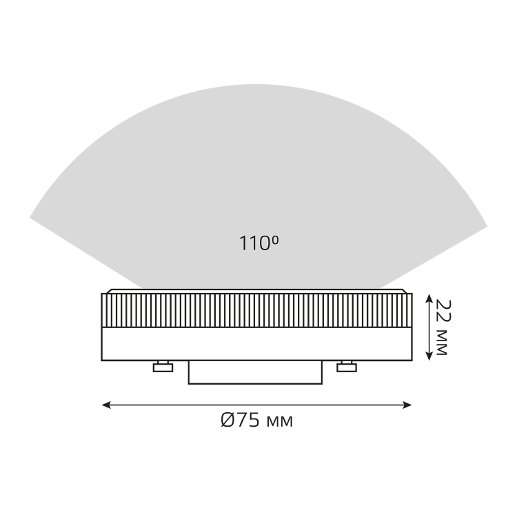 Лампа светодиод. (LED) Таблетка GX53 11Вт 4100К  830лм 230В матов. Gauss Elementary