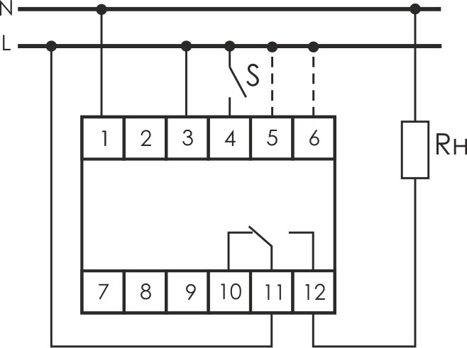 Реле времени с задержкой включения RV-01, 1-12 с.;10-120 с.;100-1200 с , конт. 1Р, на DIN-рейку, 16А
