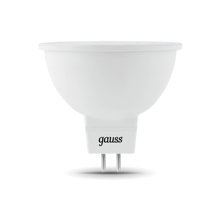 Лампа светодиод. (LED) с отраж. MR16 GU5.3  5Вт 530лм 4100К 230В прозр. Gauss