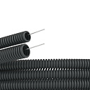 Труба гофрир. ПНД гибкая d16мм черная с протяжкой легкая (100м)  ДКС-Трубы для прокладки кабеля - купить по низкой цене в интернет-магазине, характеристики, отзывы | АВС-электро