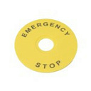 Маркировка для кнопки аварийного останова "Emergency Stop" D90-Светосигнальная арматура и посты управления - купить по низкой цене в интернет-магазине, характеристики, отзывы | АВС-электро